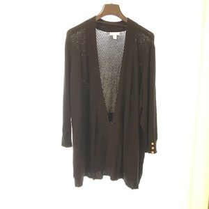 CHARTER CLUB black 3/4 sleeve cardigan 2X